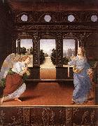 LORENZO DI CREDI Annunciation s6 oil on canvas